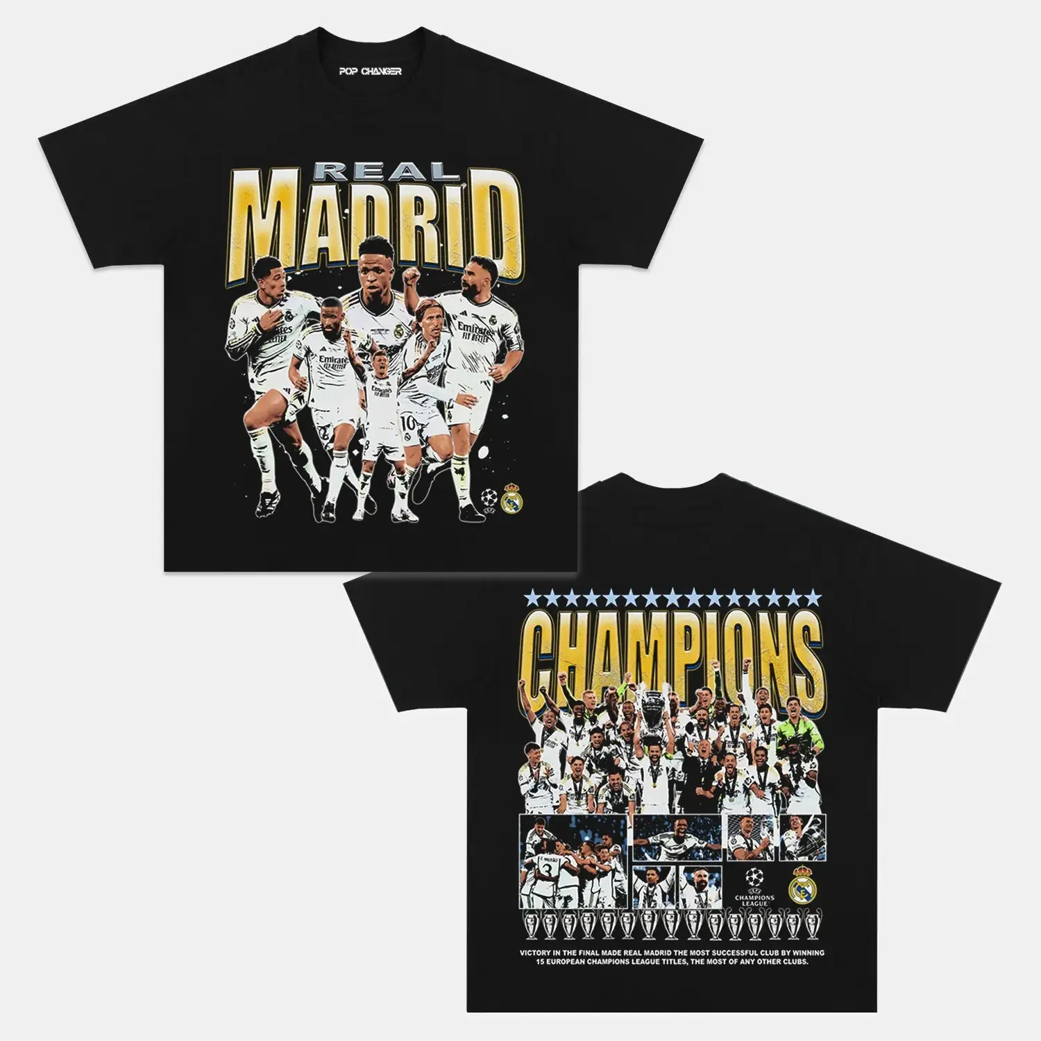 2024 UCL CHAMPS - REAL MADRID TEE - POPCHANGER