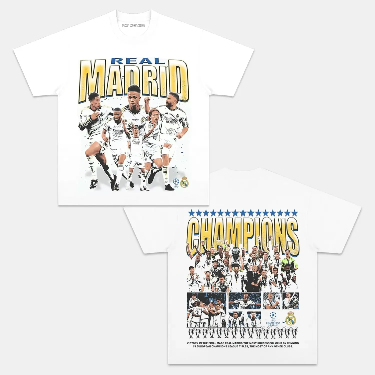 2024 UCL CHAMPS - REAL MADRID TEE - POPCHANGER