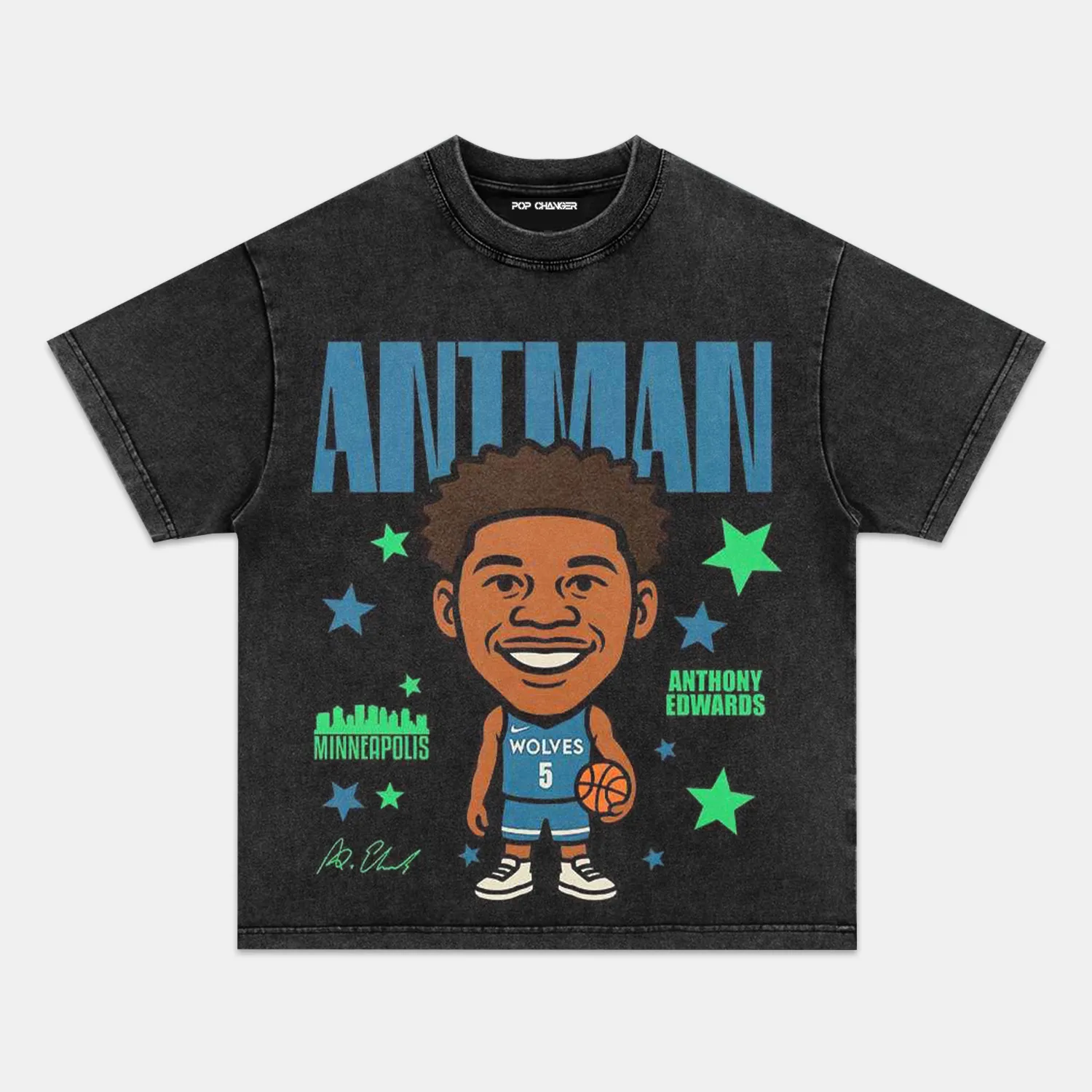ANTHONY EDWARDS CARTOON TEE - POPCHANGER