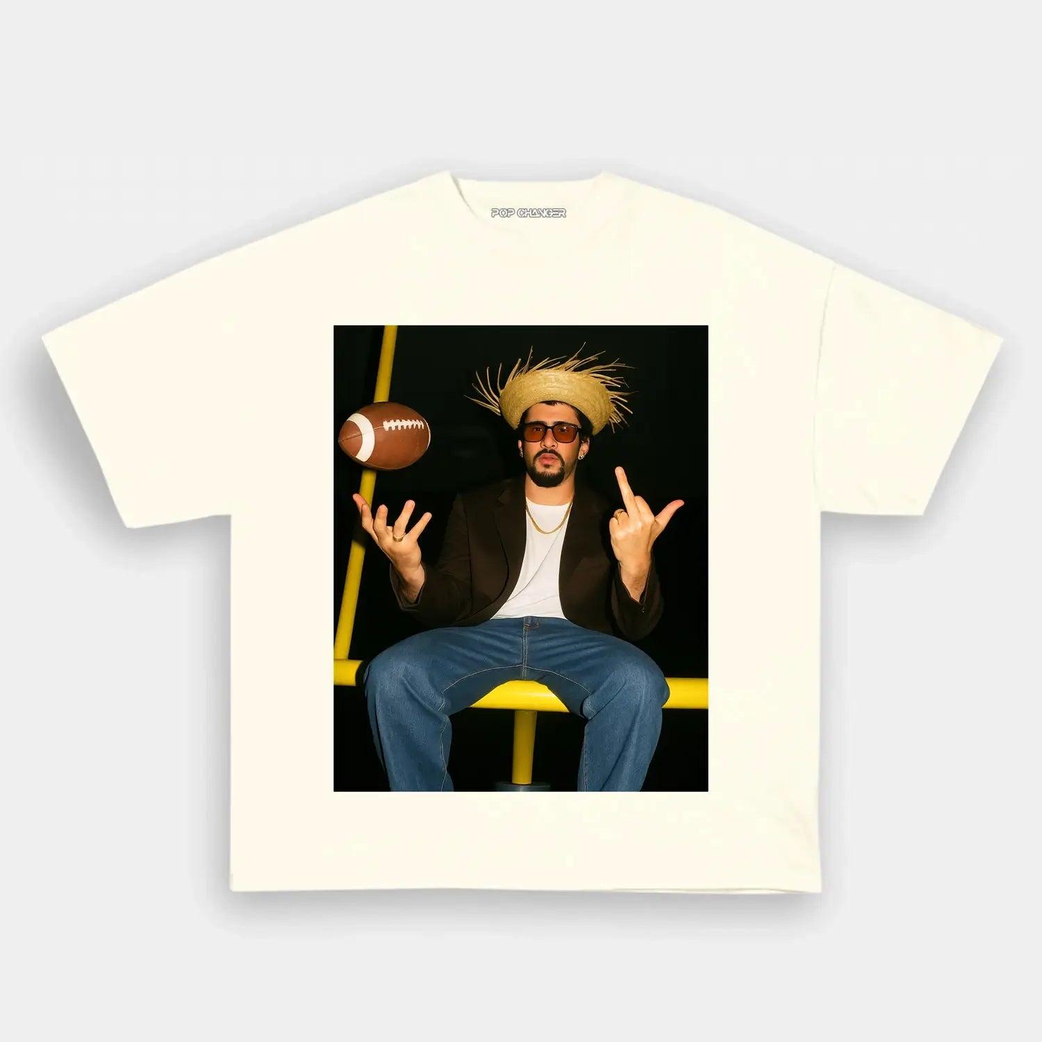 BAD BUNNY FOOTBALL TEE - POPCHANGER