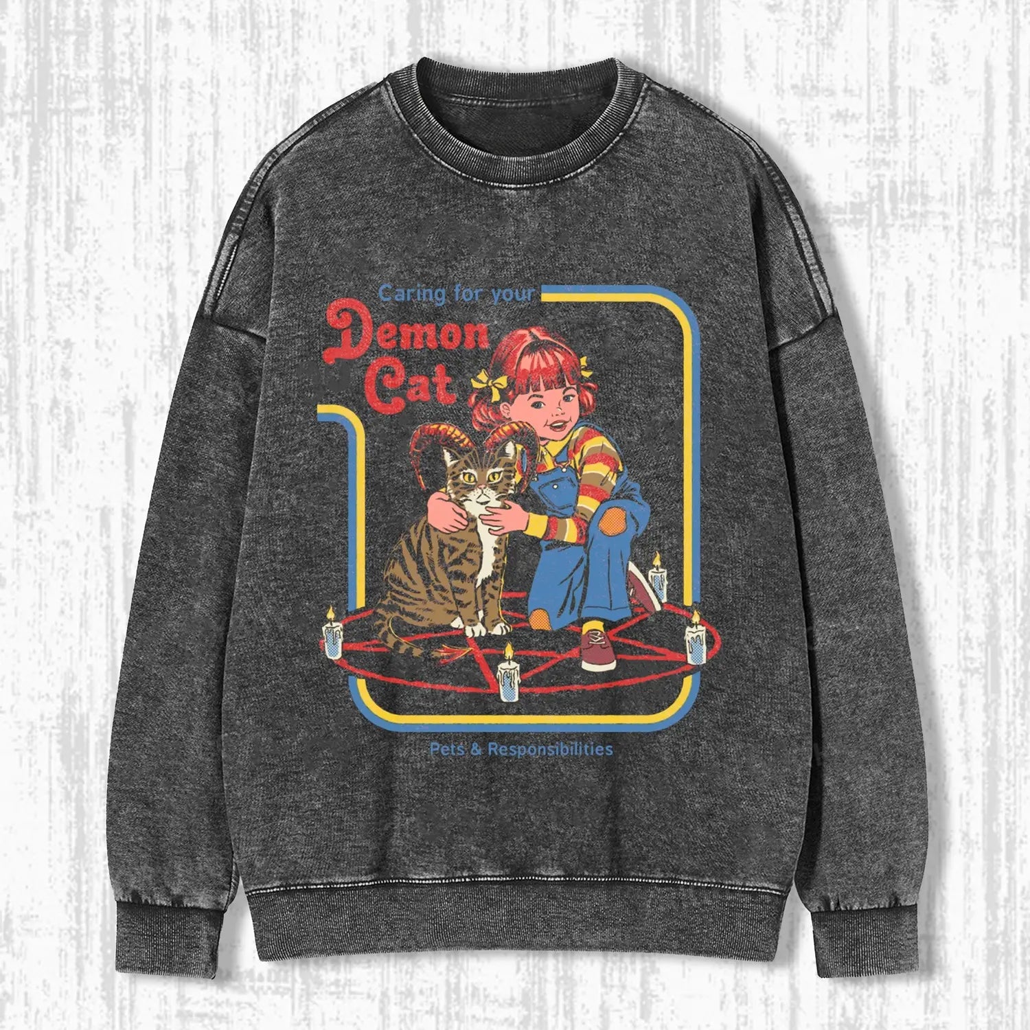 CARING FOR YOUR DEMON CAT T-SHIRT - POPCHANGER