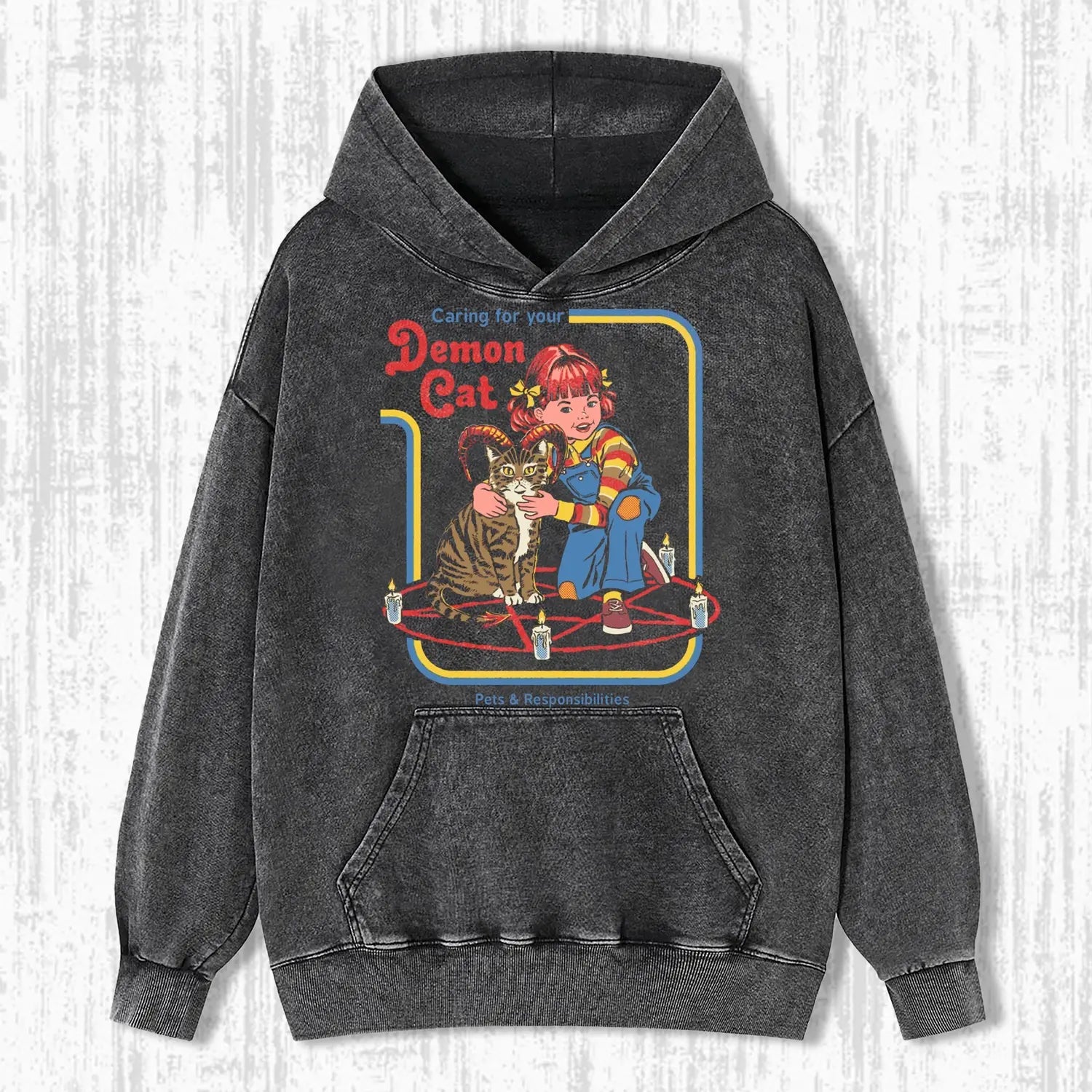 CARING FOR YOUR DEMON CAT T-SHIRT - POPCHANGER