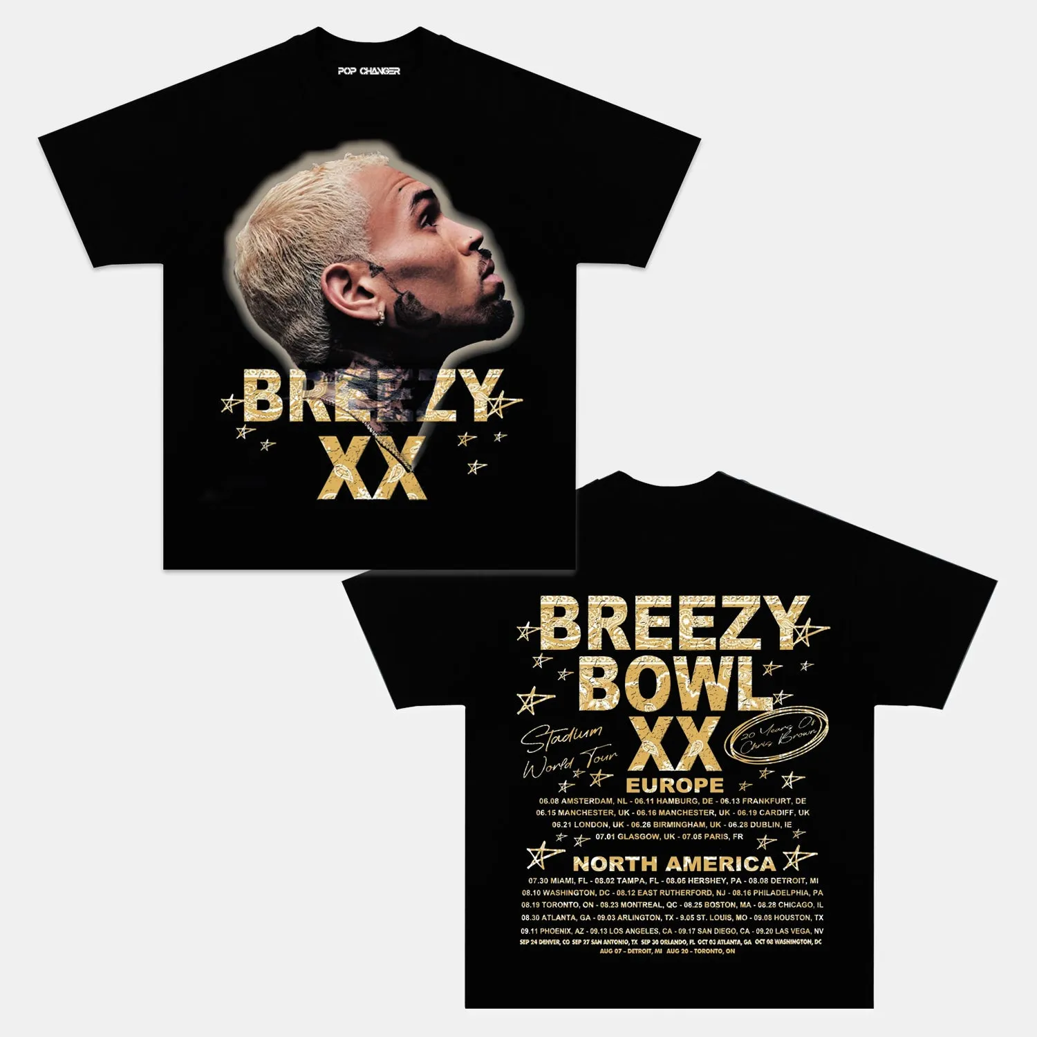 CHRIS BROWN 2025 TOUR TEE - POPCHANGER
