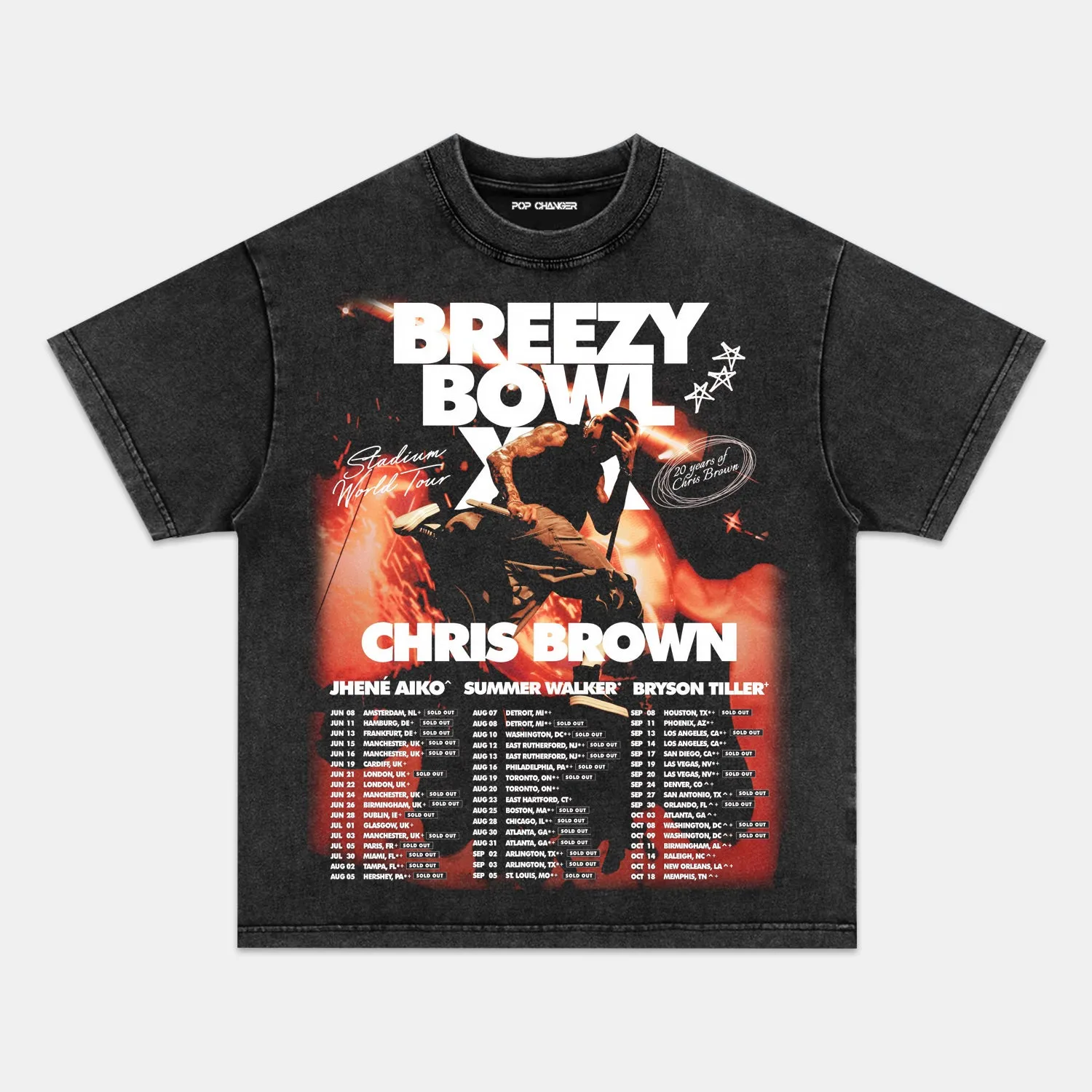 CHRIS BROWN TOUR 2025 TEE - POPCHANGER