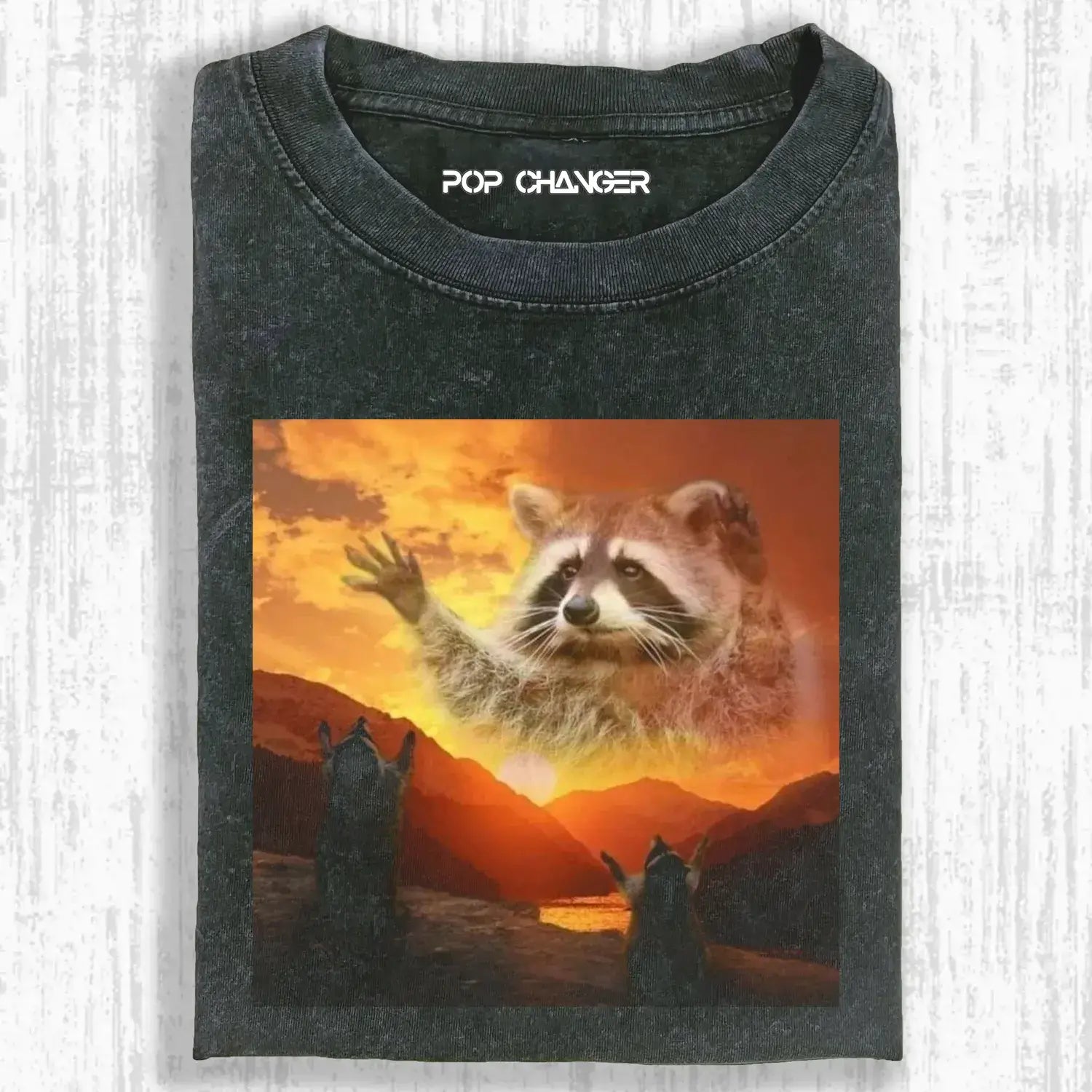 FUNNY RACCOON TEE - POPCHANGER
