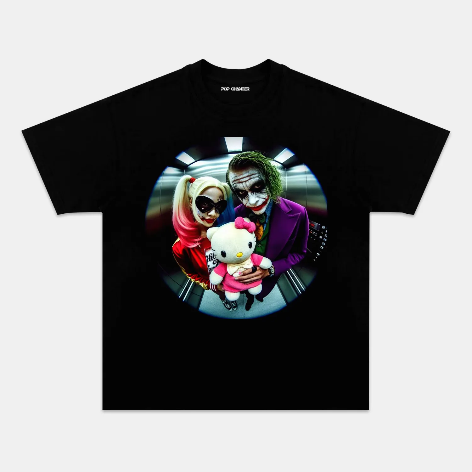 HARLEY QUINN & HELLO KITTY & JOKER TEE - POPCHANGER