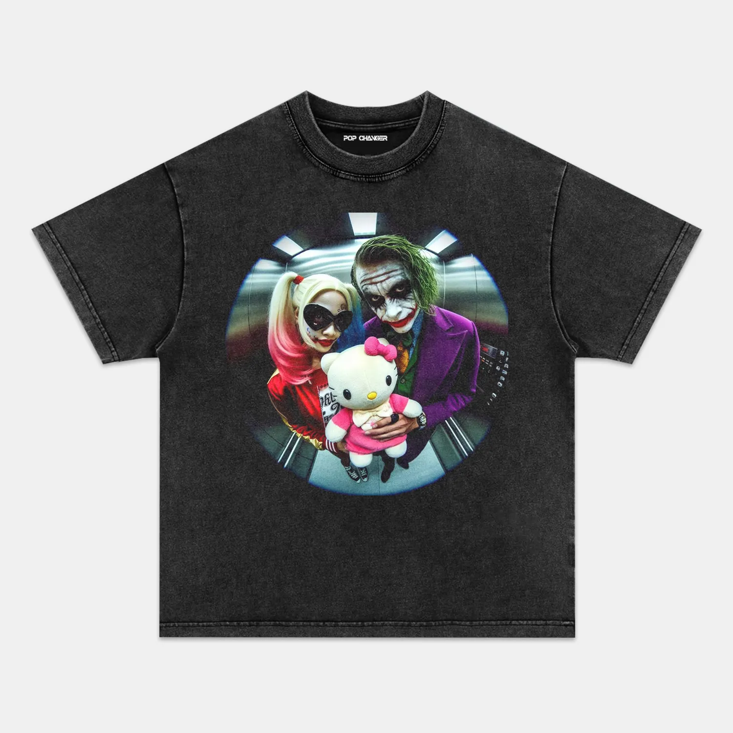 HARLEY QUINN & HELLO KITTY & JOKER TEE - POPCHANGER