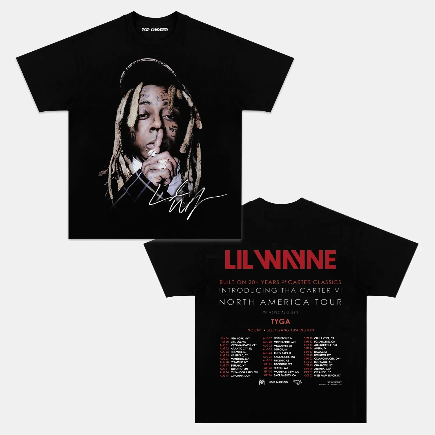 LIL WAYNE 2025 TOUR V2 TEE - POPCHANGER