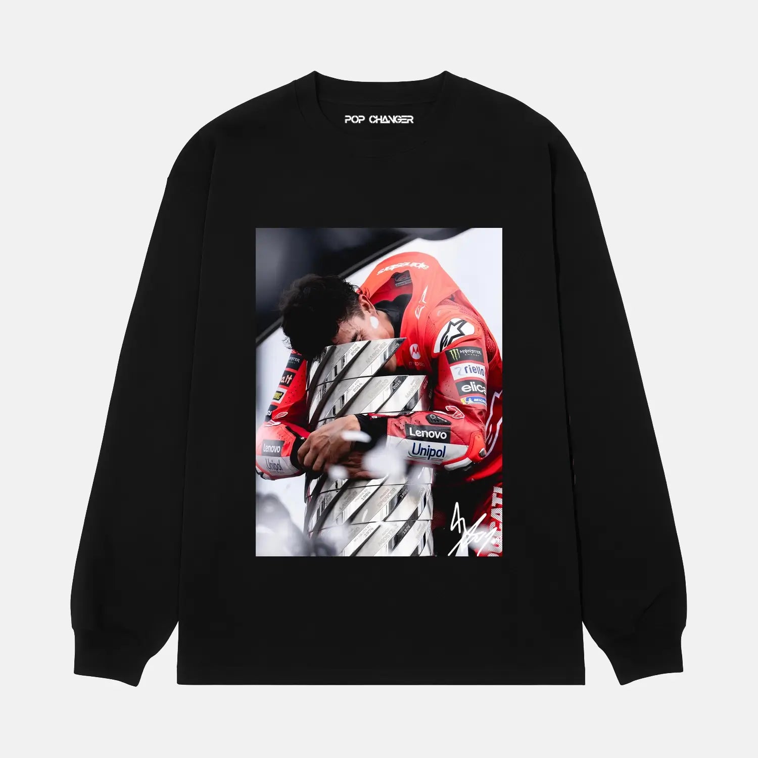 Marc Marquez With Champion Tee