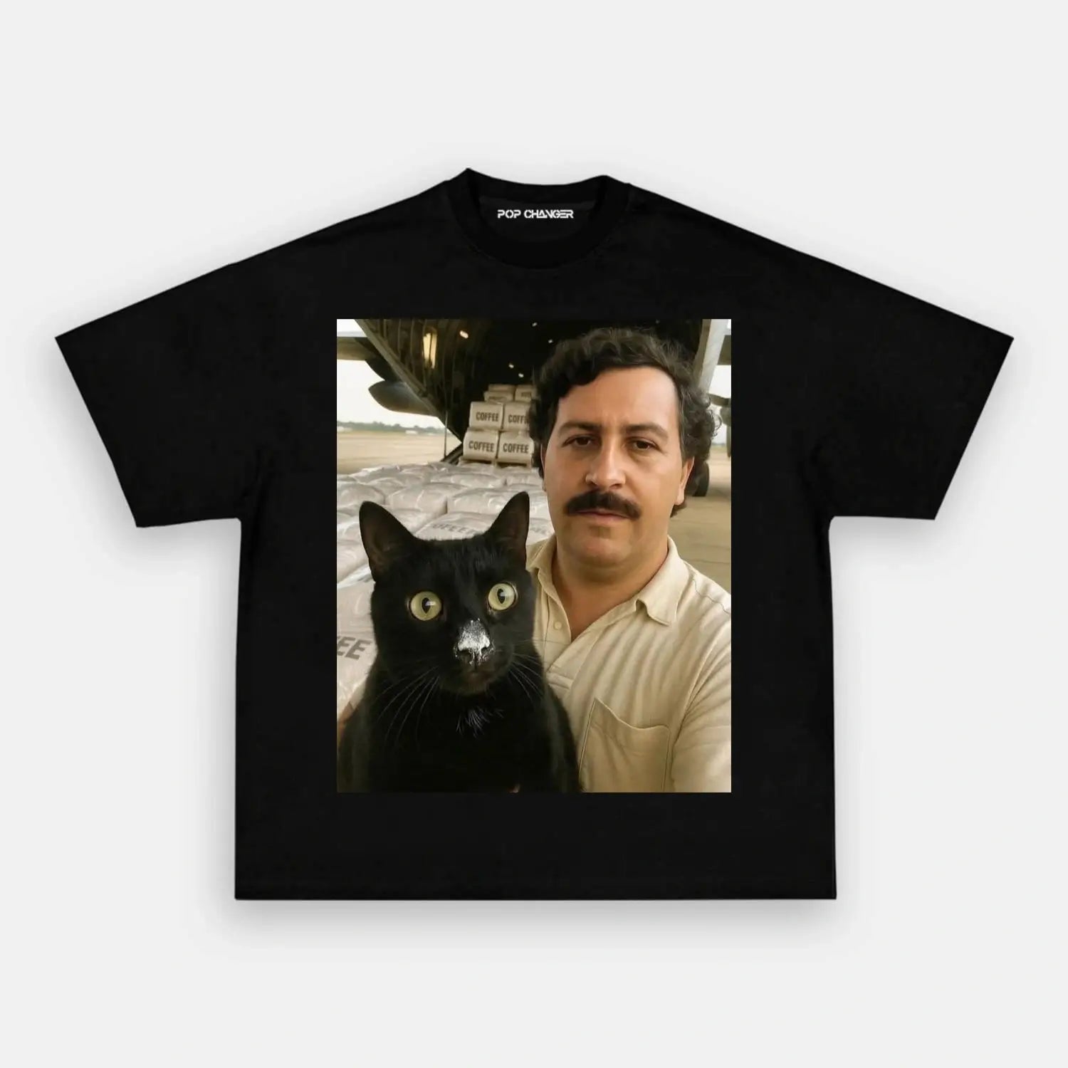 Pablo Escobar & Cat Tee - POPCHANGER