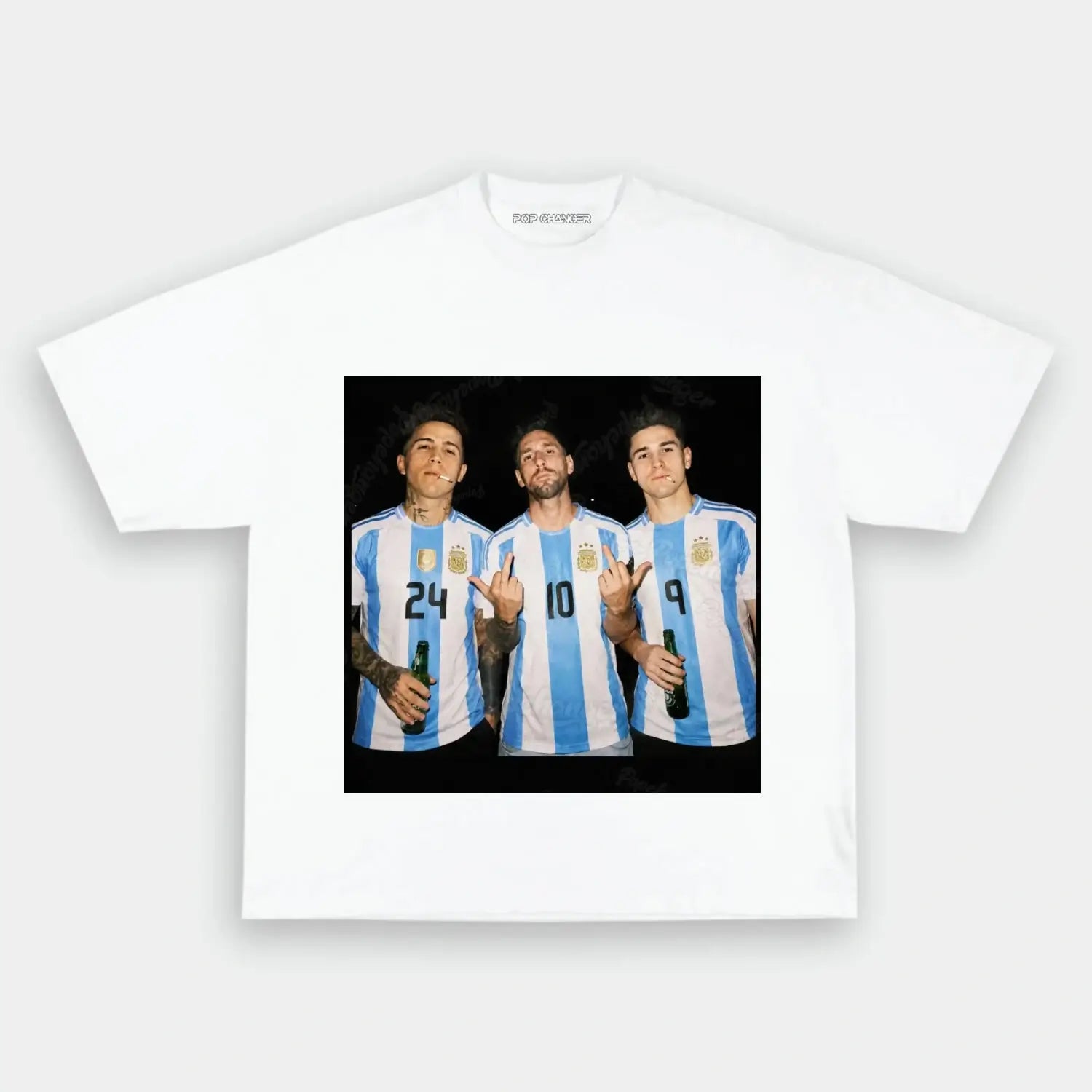 Enzo Fernández & Lionel Messi & Julián Álvarez Argentina Tee - POPCHANGER