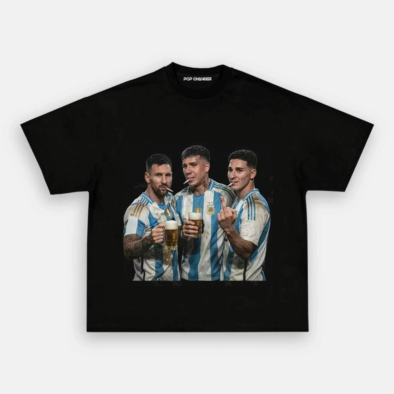 Lionel Messi & Enzo Fernández & Julián Álvarez Argentina Tee - POPCHANGER