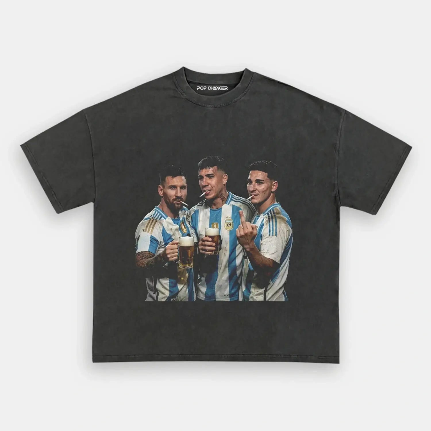 Lionel Messi & Enzo Fernández & Julián Álvarez Argentina Tee - POPCHANGER