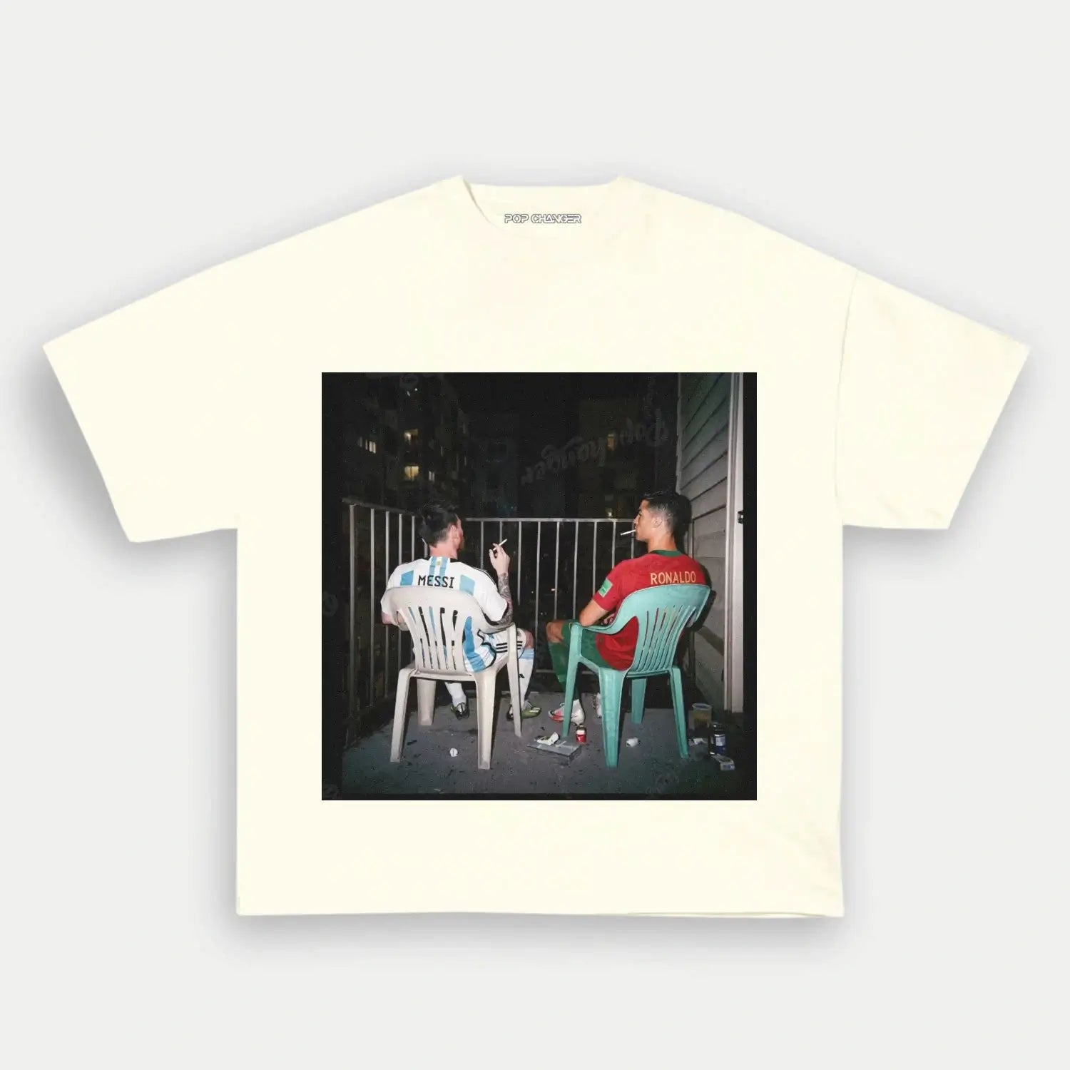 Ronaldo & Messi Funny Graphic Tee - POPCHANGER