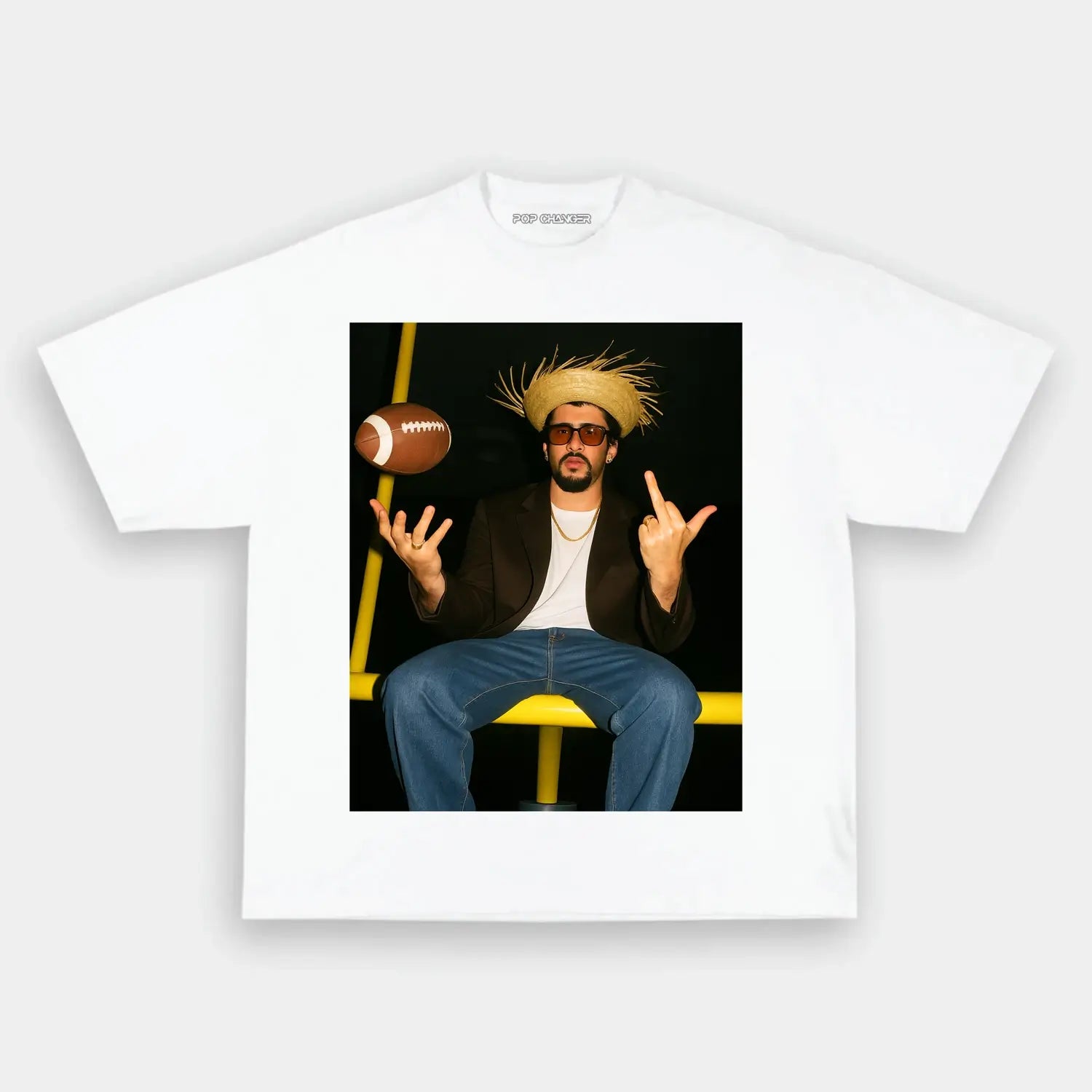 BAD BUNNY FOOTBALL TEE - POPCHANGER