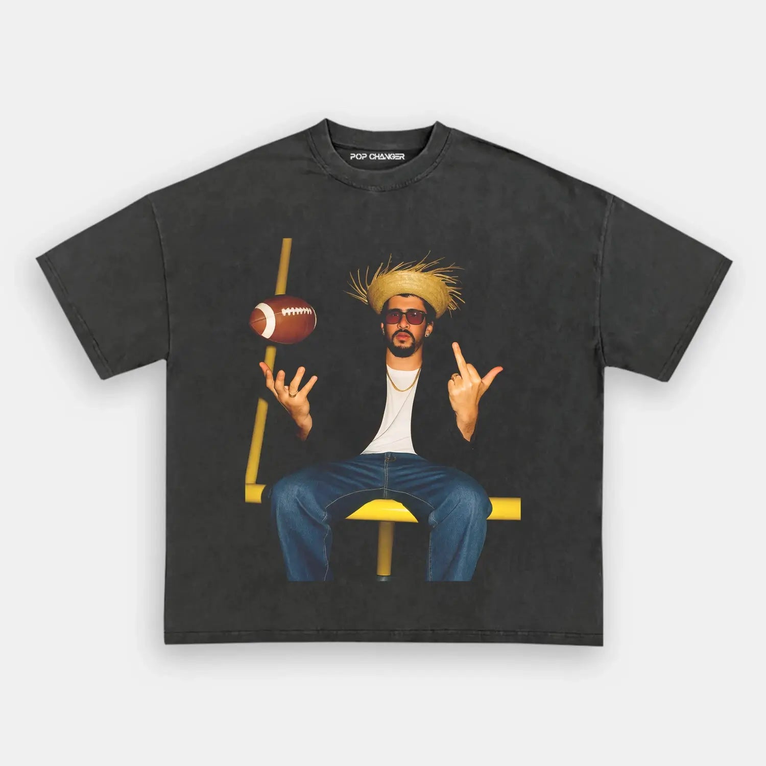 BAD BUNNY FOOTBALL TEE - POPCHANGER