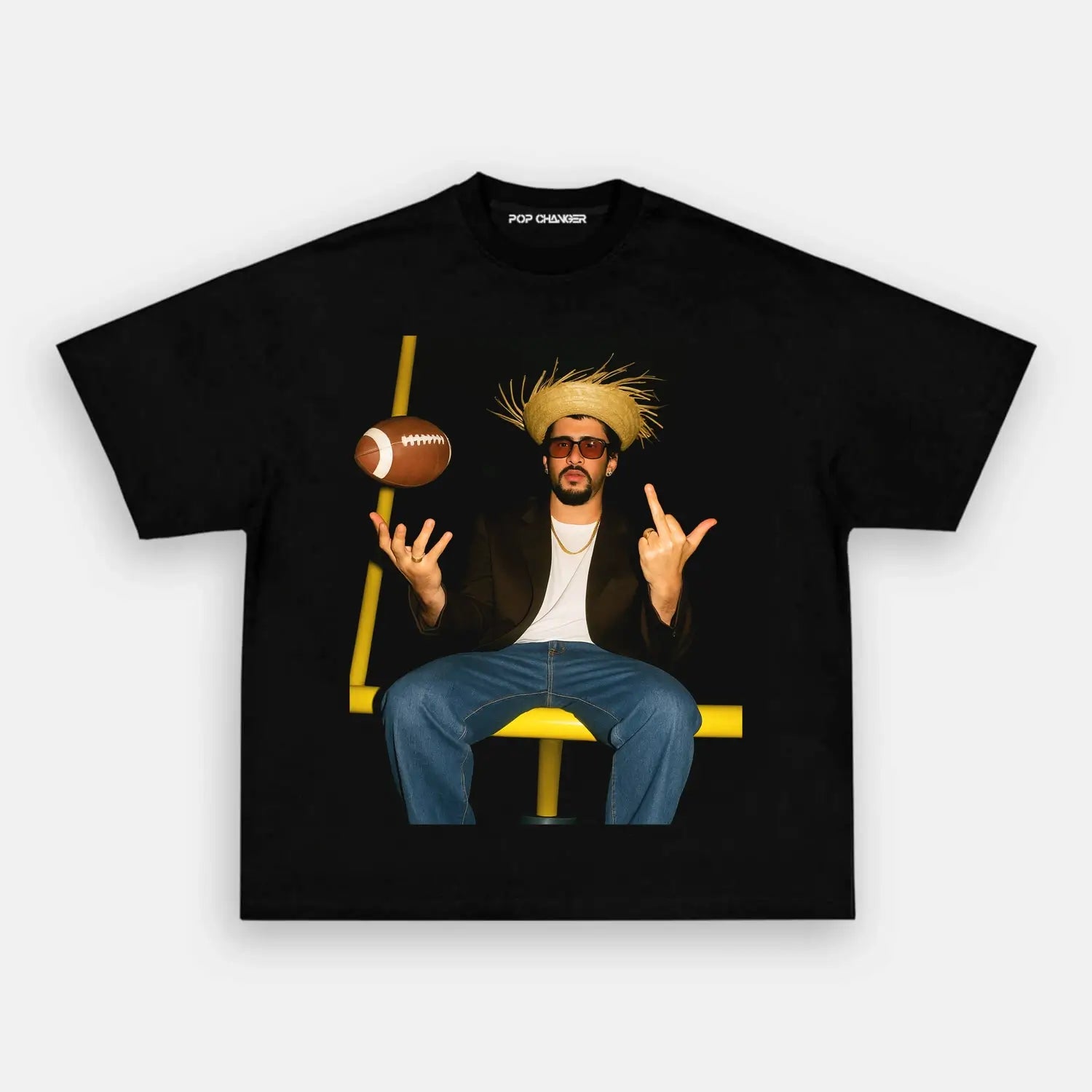 BAD BUNNY FOOTBALL TEE - POPCHANGER