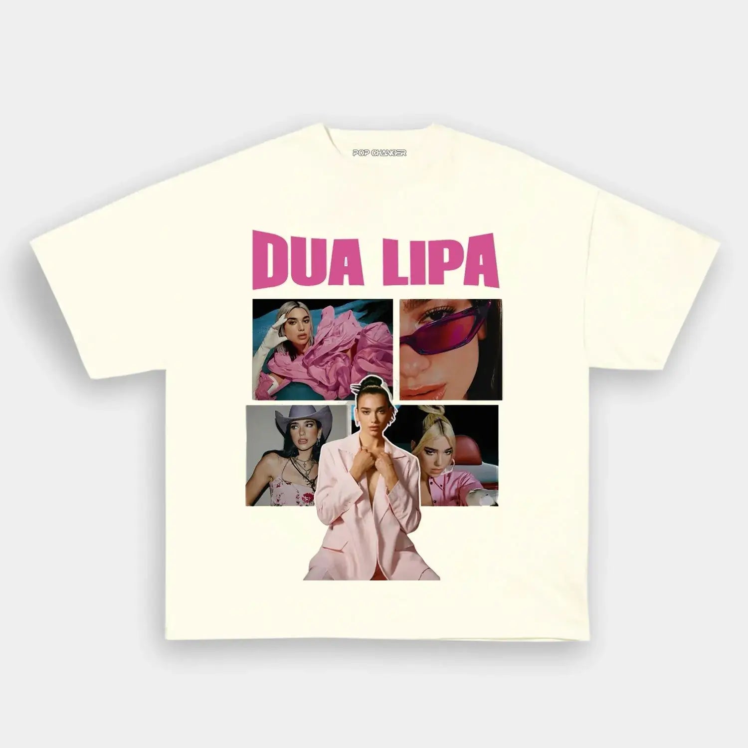 DUA LIPA WHITE TEE - POPCHANGER