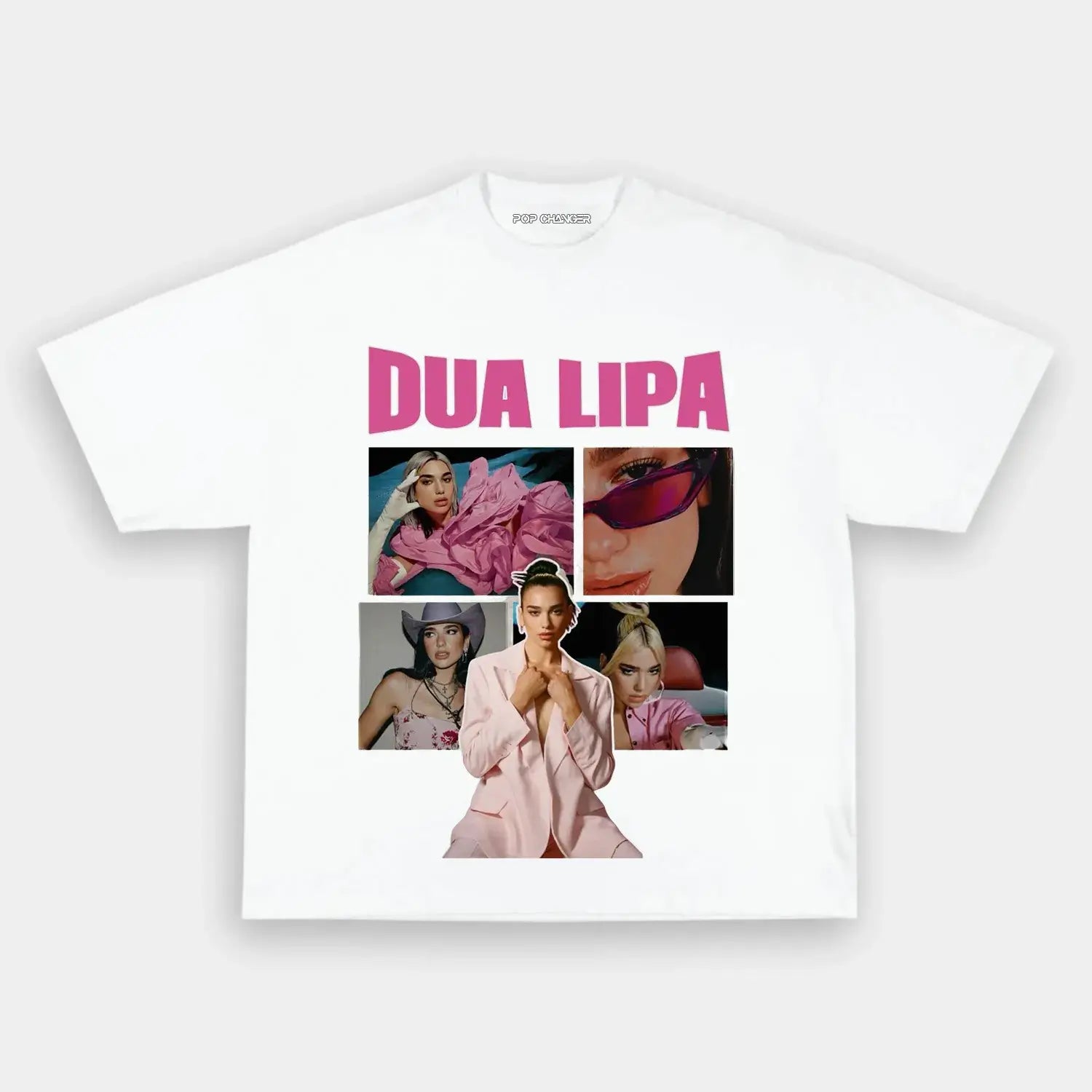 DUA LIPA WHITE TEE - POPCHANGER