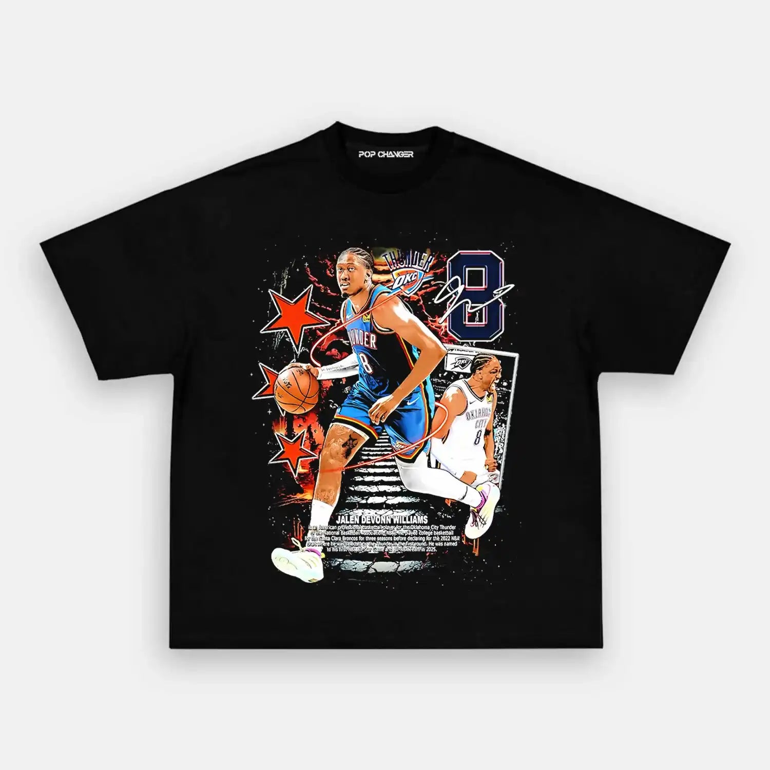 Jalen Williams Thunder No.8 Wear - POPCHANGER