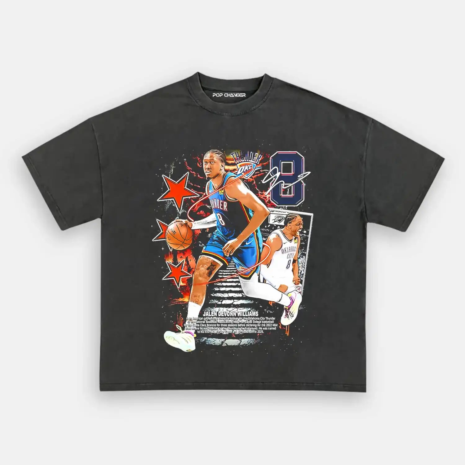 Jalen Williams Thunder No.8 Wear - POPCHANGER