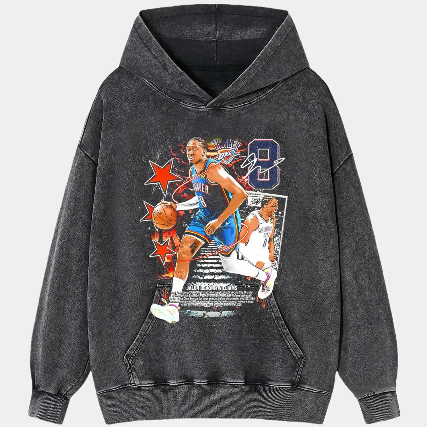 Jalen Williams Thunder No.8 Wear - POPCHANGER