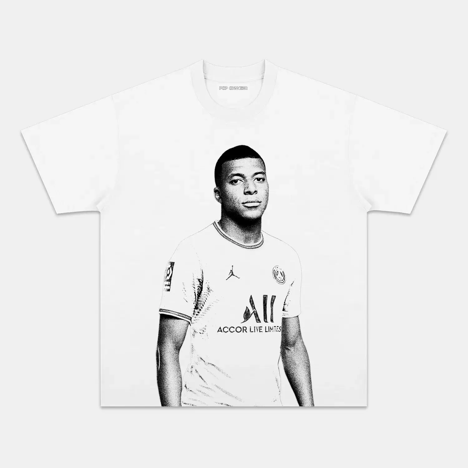 KYLIAN MBAPPE WHITE TEE - POPCHANGER