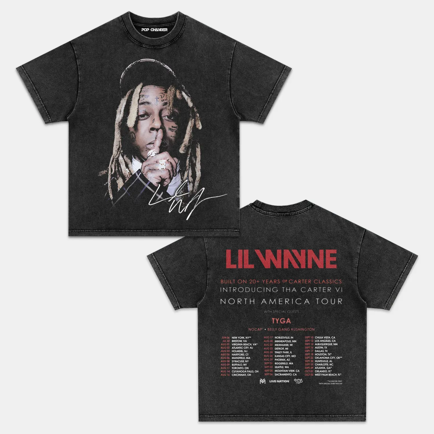 LIL WAYNE 2025 TOUR V2 TEE - POPCHANGER