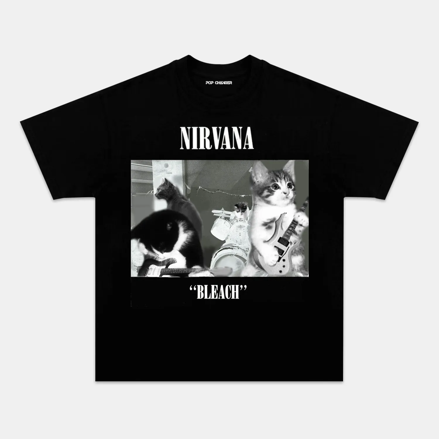 NIRVANA CAT TEE - POPCHANGER