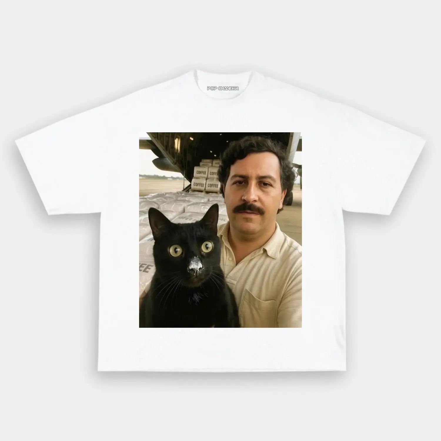 Pablo Escobar & Cat Tee - POPCHANGER