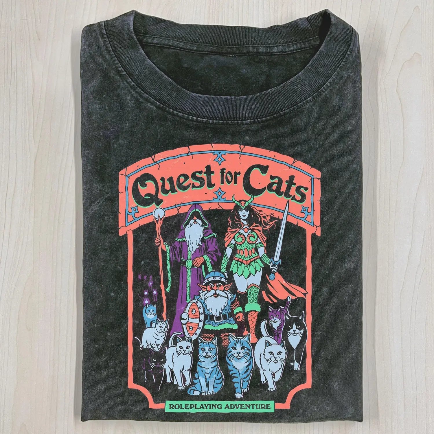 QUEST FOR CATS T-SHIRT - POPCHANGER