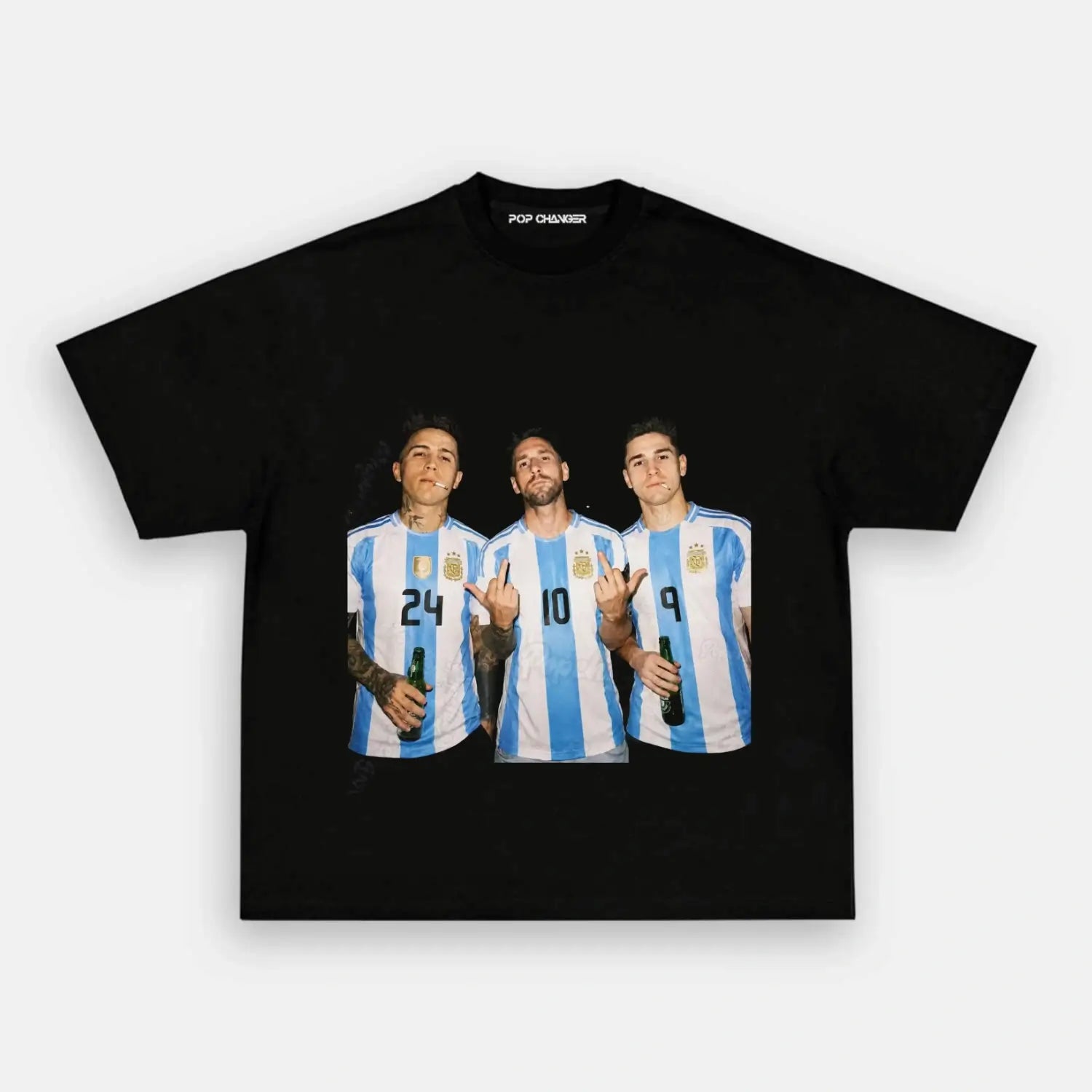 Enzo Fernández & Lionel Messi & Julián Álvarez Argentina Tee - POPCHANGER