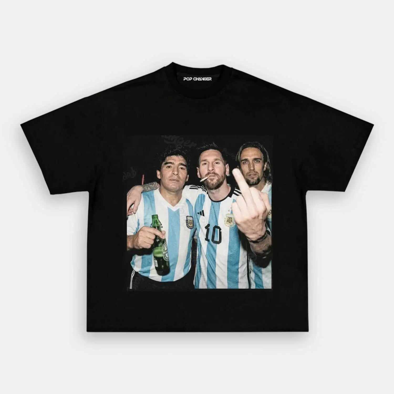 Lionel Messi & Diego Maradona & Gabriel Batistuta Tee - POPCHANGER