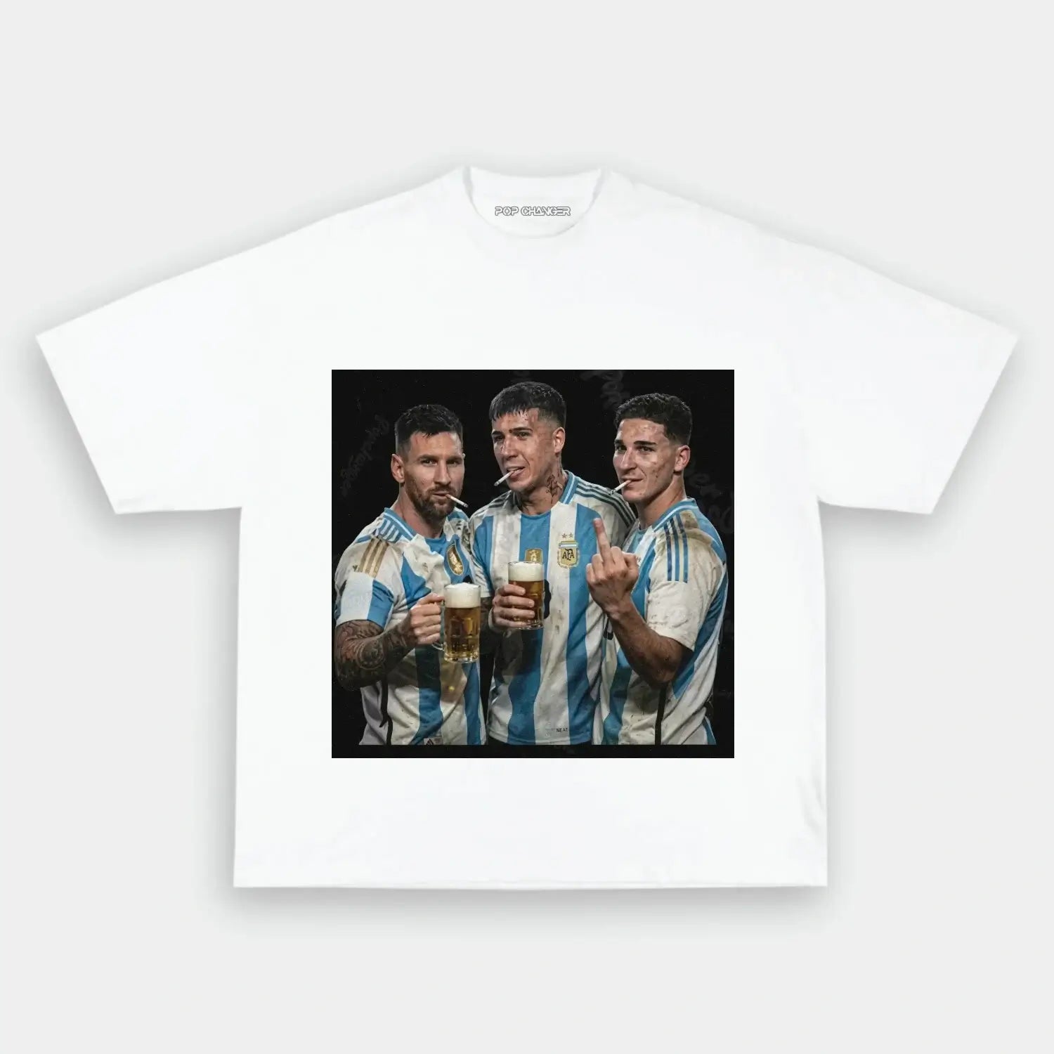 Lionel Messi & Enzo Fernández & Julián Álvarez Argentina Tee - POPCHANGER