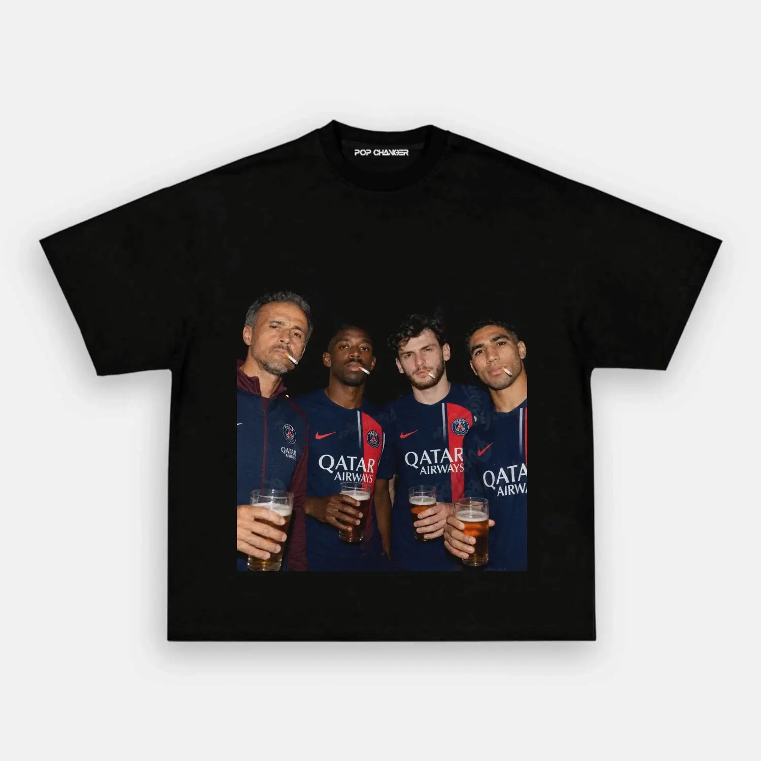 Luis Enrique & Dembélé & Kvaratskhelia & Hakimi Tee - POPCHANGER