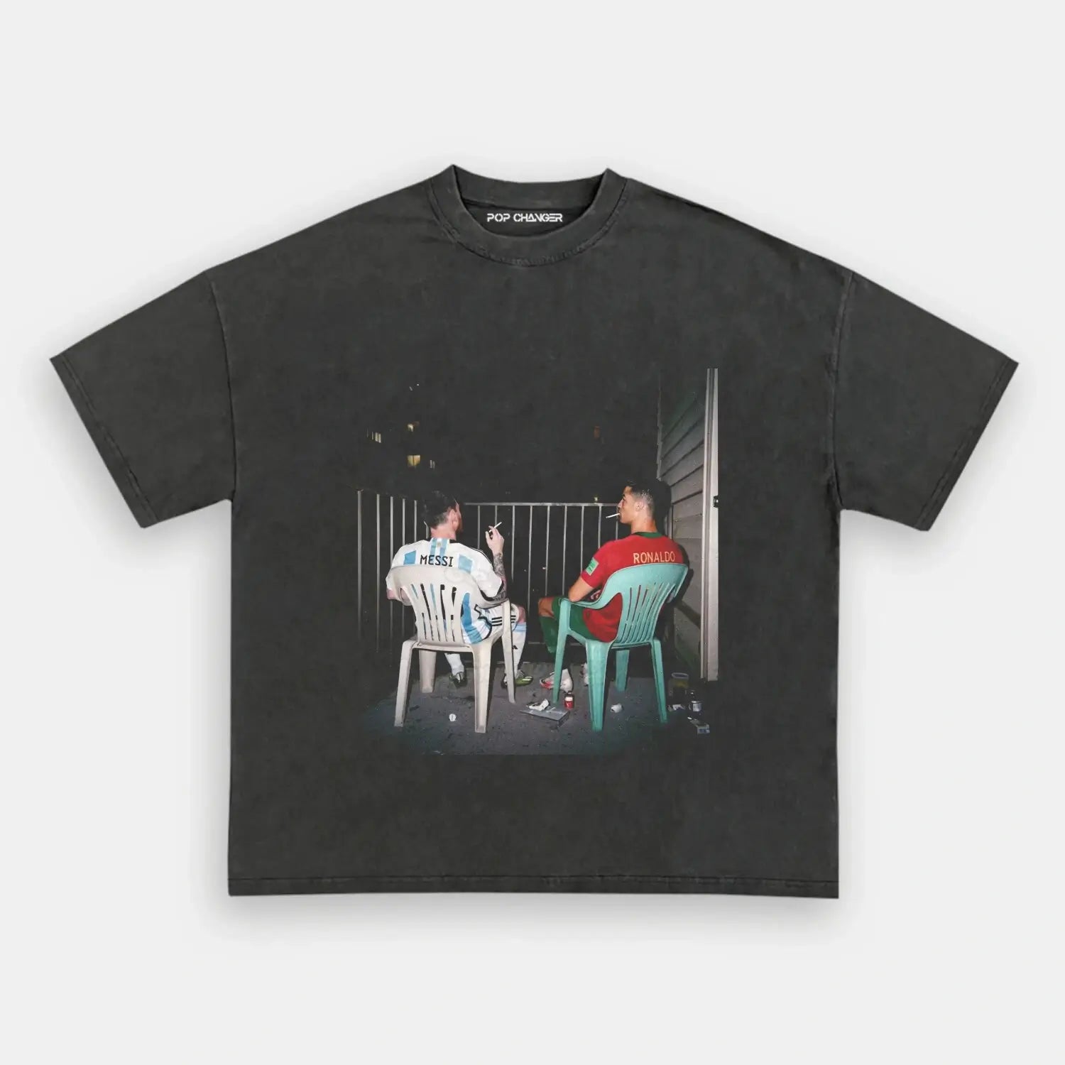Ronaldo & Messi Funny Graphic Tee - POPCHANGER