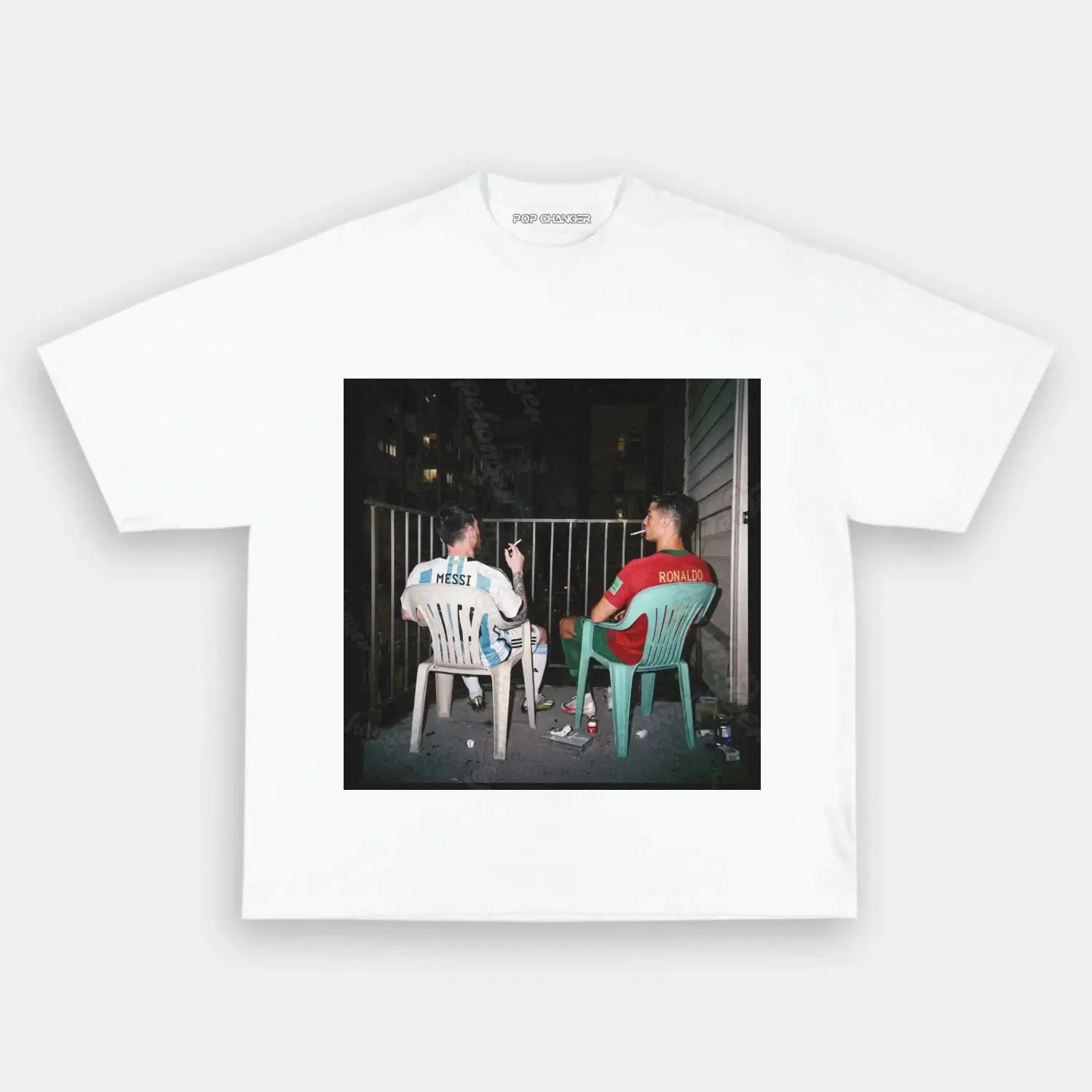 Ronaldo & Messi Funny Graphic Tee - POPCHANGER